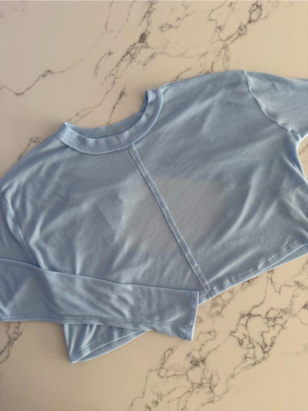 FP Movement by Free People Infinitee Long-Sleeve Tee - Light Blue - Size Small - Picture 2 of 6